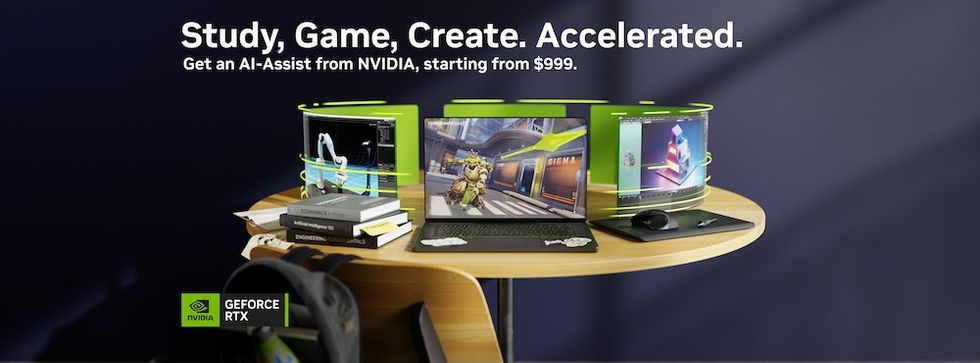 photo of NVIDIA Studio on laptops