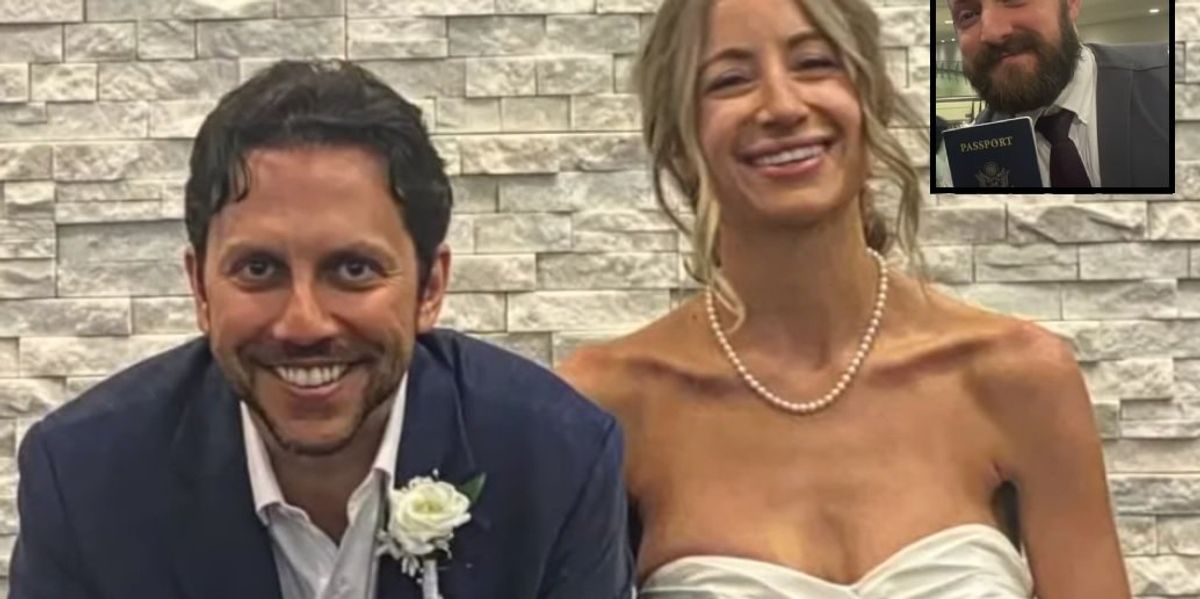 Flight attendant saves a couple's honeymoon after bride forgets her passport