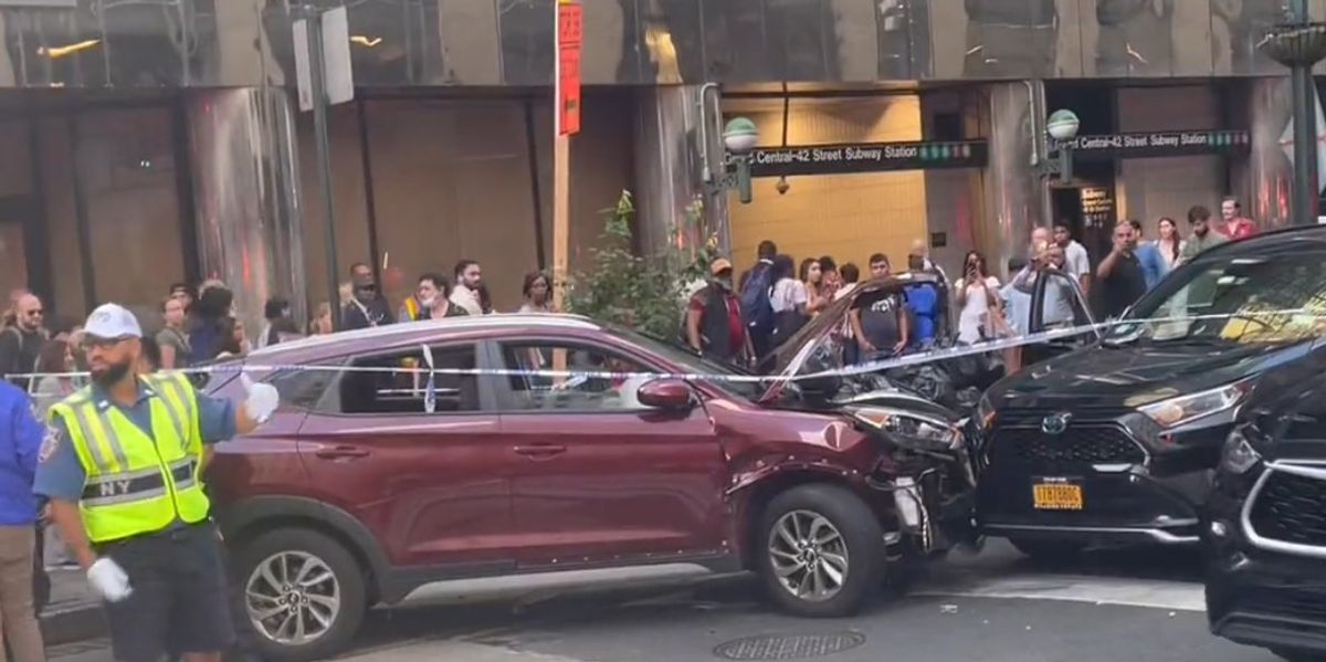 NextImg:'A lot of blood': Man mows down 10 pedestrians in a stolen car while evading police. New Yorkers made sure he wouldn't get far on foot.
