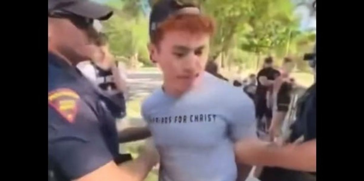 NextImg:Christian arrested while reading Bible on loudspeaker near 'family'-friendly Pride event: Video