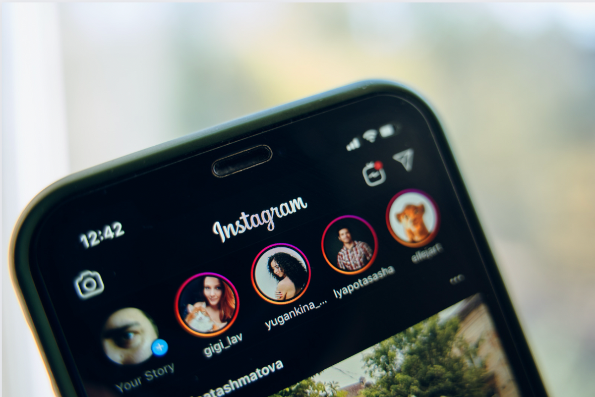 Instagram on a mobile phone