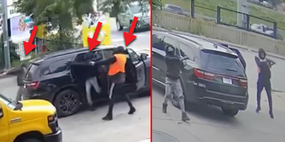 Mafia-style shooting at Chicago gas station caught on video as 3 suspects open fire in broad daylight