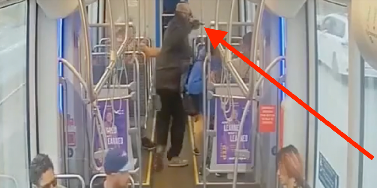 Knife-wielding thug who's a convicted felon allegedly stabs Asian man nearly 20 times on train in what prosecutor calls a 'random and incredibly violent' attack