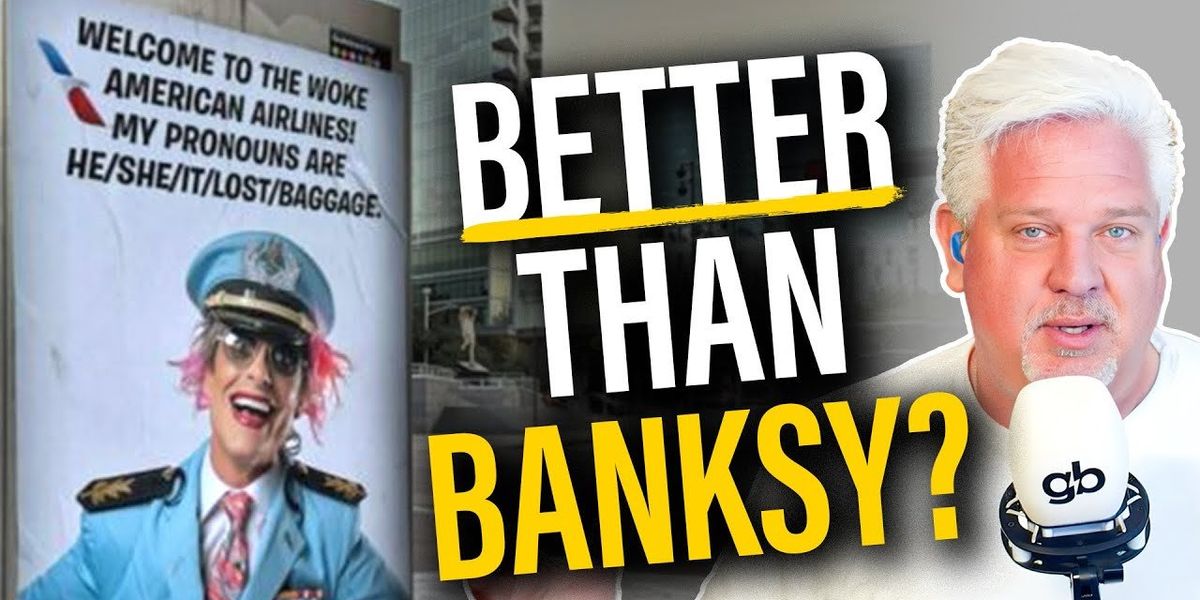 Guerilla street artist TROLLS woke American Airlines with brilliant and hilarious artwork