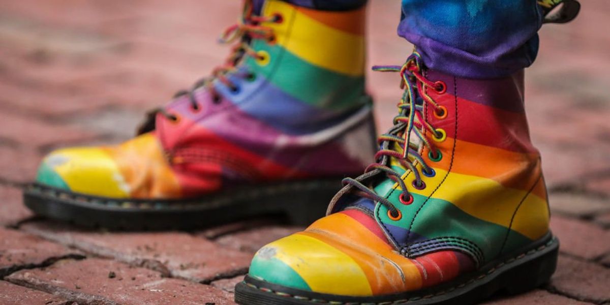 NextImg:Dr. Martens advertises shoes featuring illustration of trans person with double mastectomy scars: 'Inspired by the queer community'