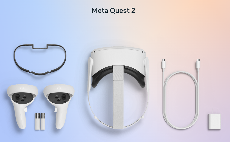 a product shot of Meta Quest 2