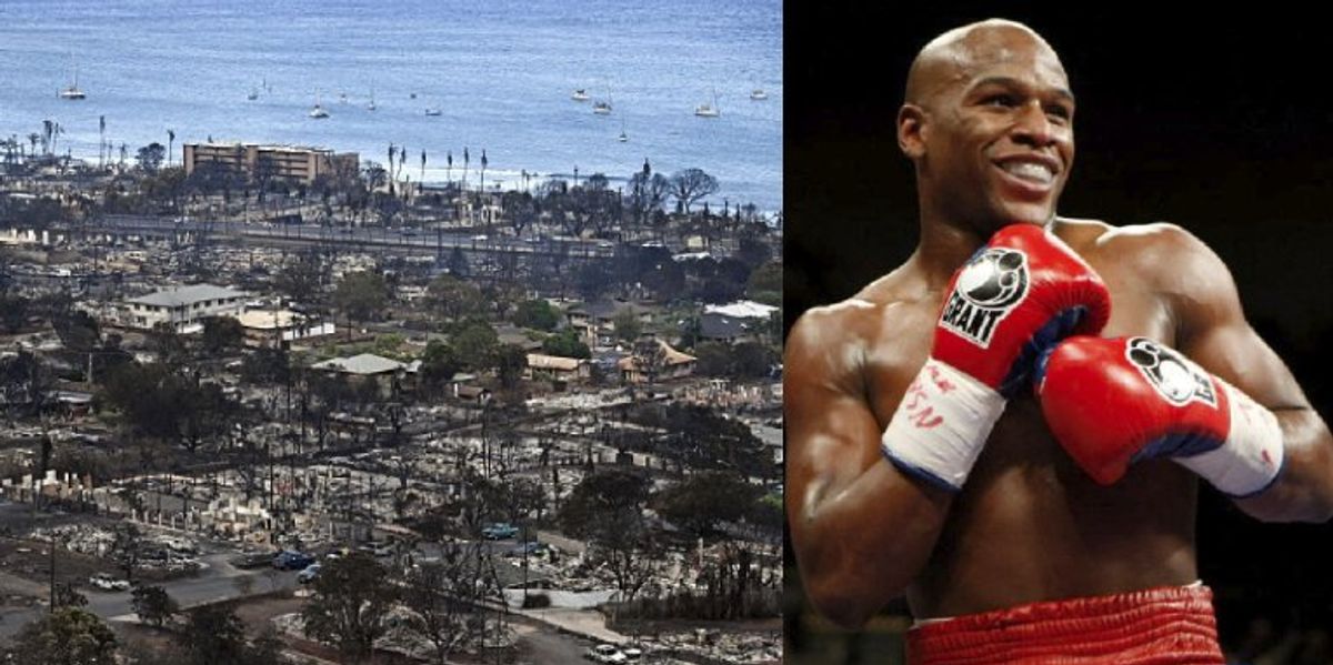 Floyd Mayweather steps up big-time to help families affected by Hawaii wildfires
