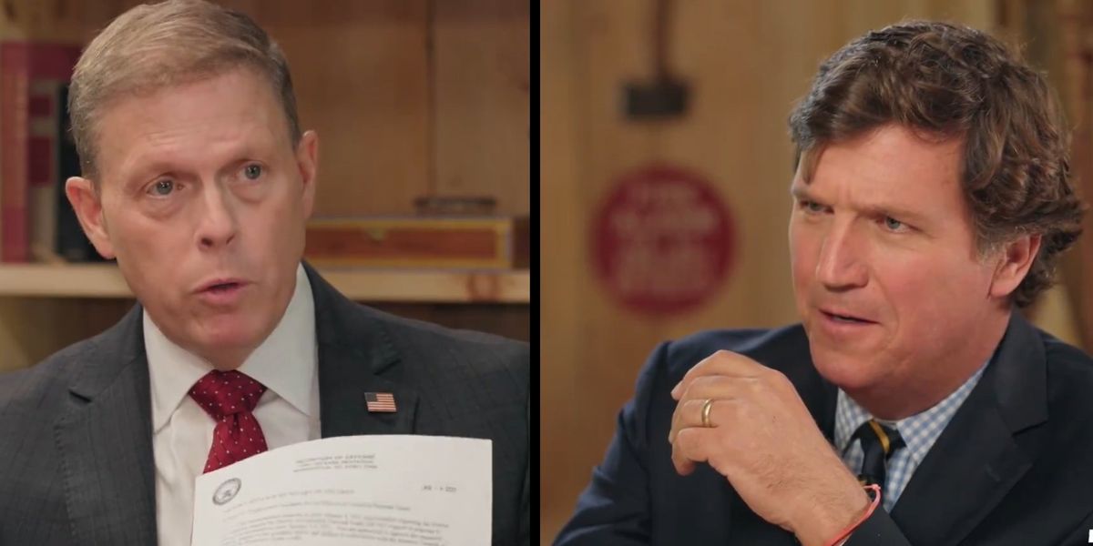 NextImg:Fox News never aired Tucker Carlson's interview with former Capitol Police chief, so Carlson did the interview again — and it's damning