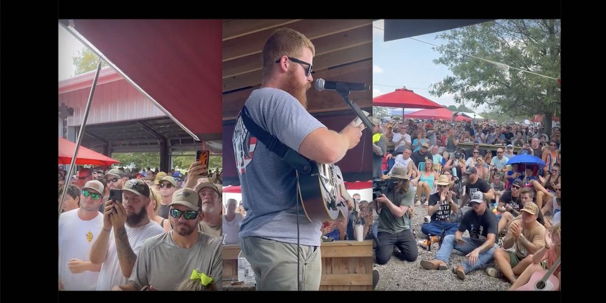 NextImg:Oliver Anthony reads from Bible to overflow crowd at farm market — his first show since 'Rich Men North of Richmond' launched him from obscurity in matter of days