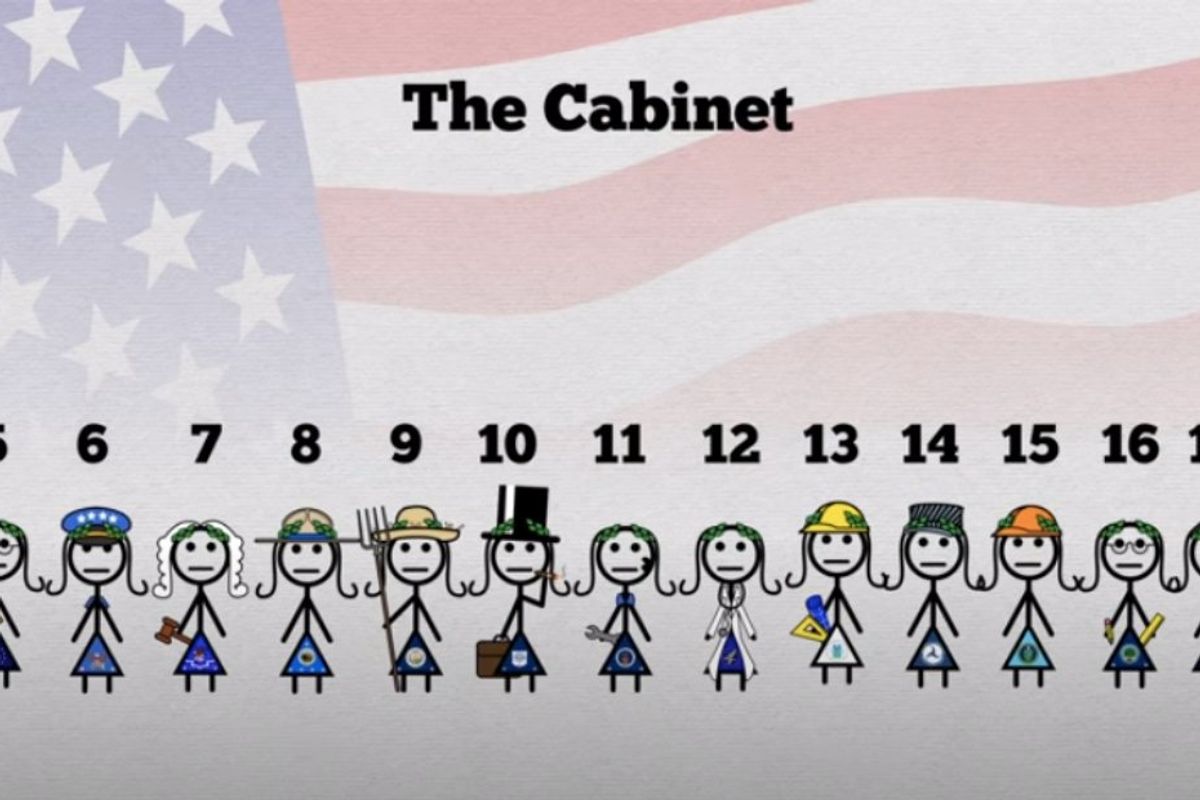 presidential cabinet members in stick figure