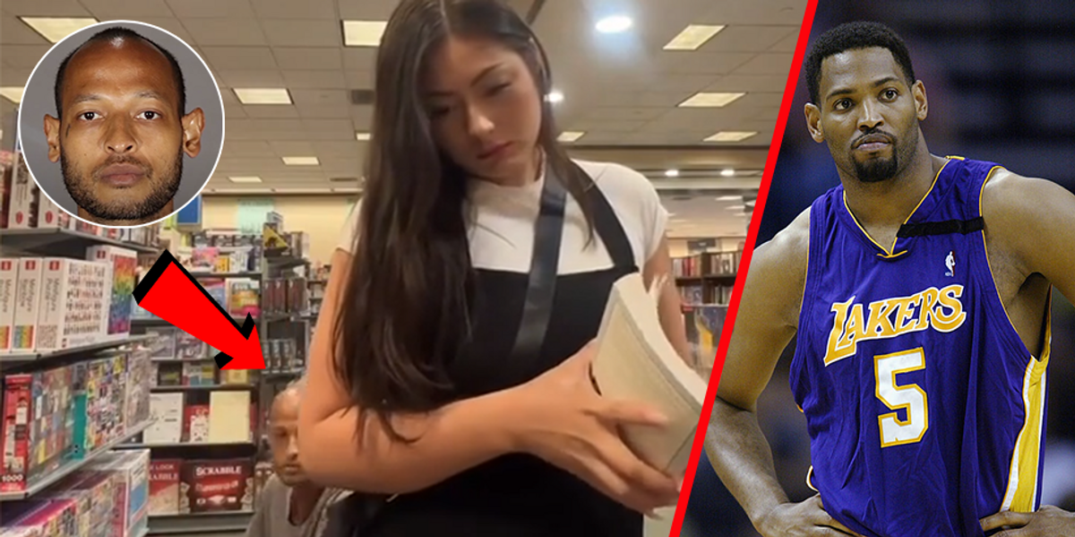 NextImg:California man caught on video allegedly sniffing women in Barnes & Noble also stalked NBA player's stepdaughter, former Laker claims