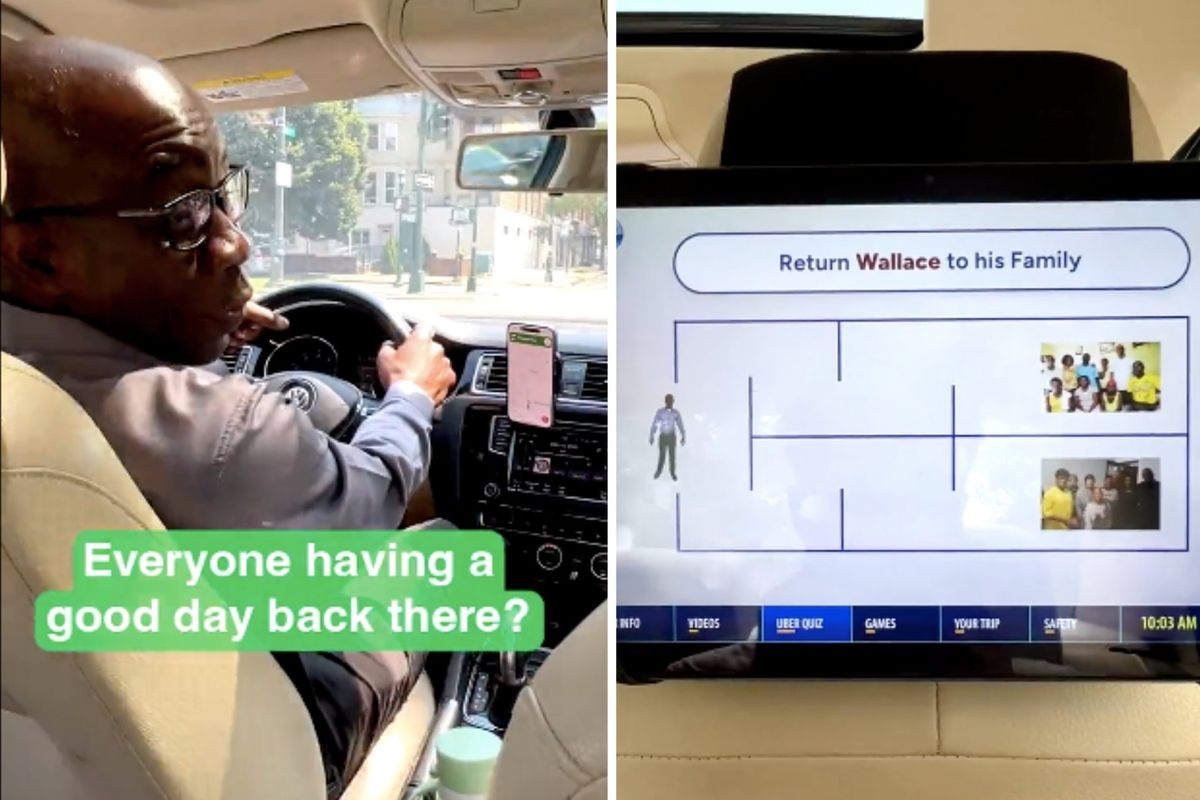 Uber driver and the touchscreen game in his car