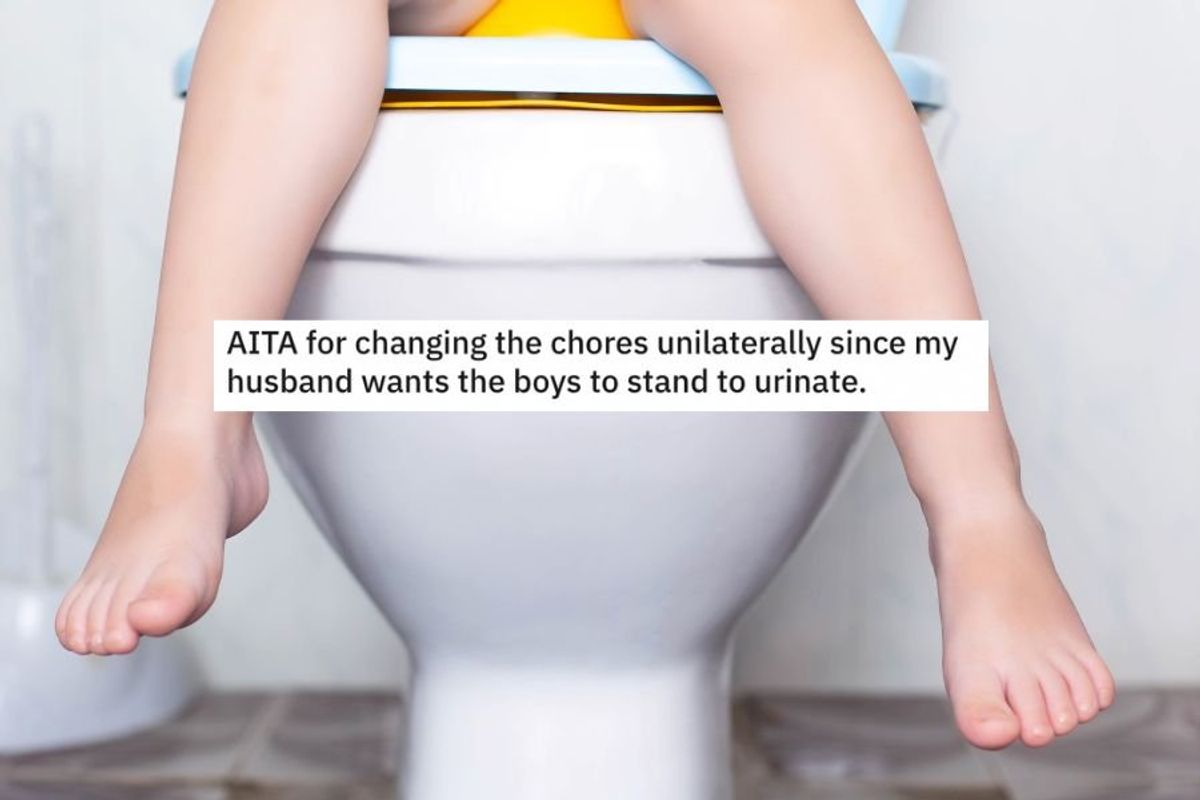standing while peeing, parenting, kids