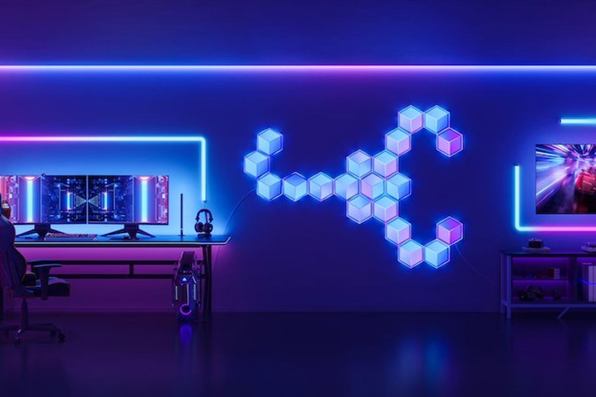 a photo of a room with Glide HexagonLight Panels Ultra