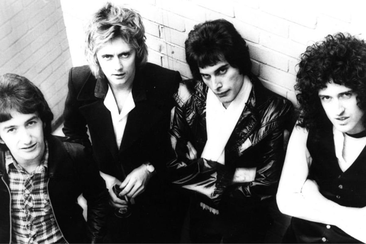 Rock band Queen in 1977