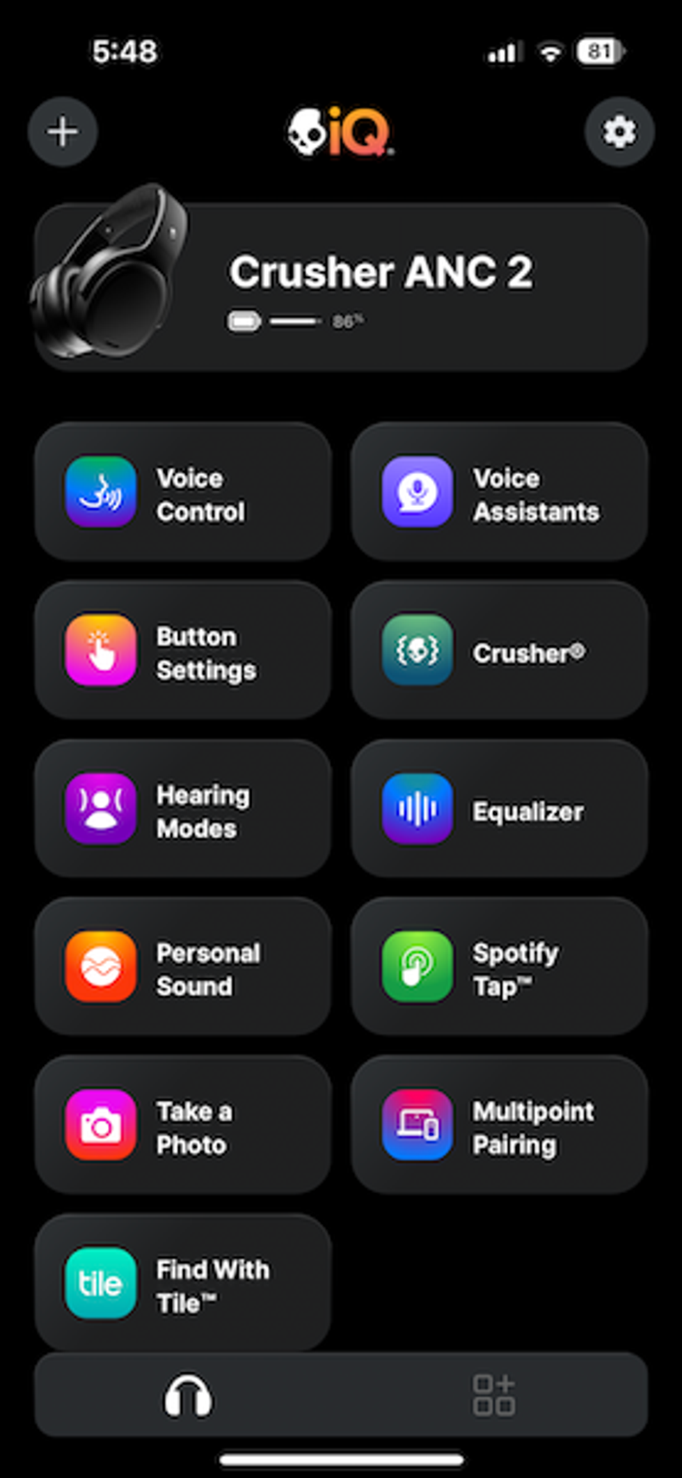 Dashboard for Skull-IQ app
