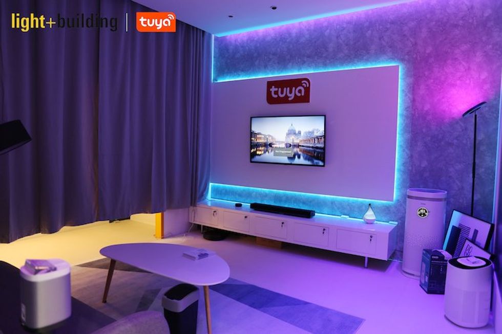 a photo of a room with products powered by Tuya