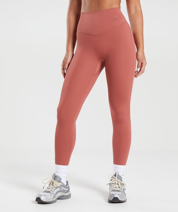 Nike Women's Yoga Lux 7/8 Tight High Rise Legging, Rust Pink