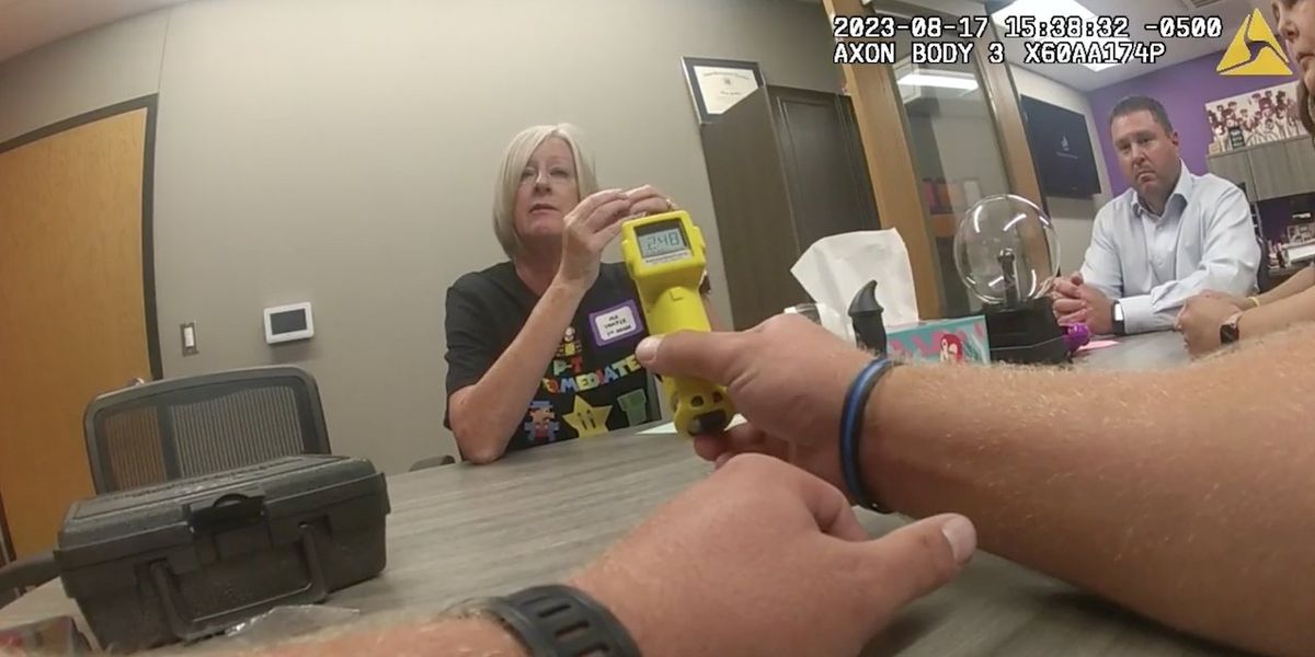 3rd-grade teacher arrested on first day of school after police bodycam video shows her testing at three times legal alcohol limit on breathalyzer