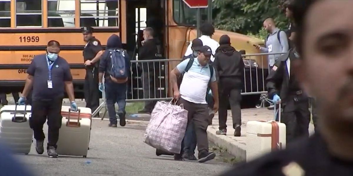 NextImg:Asylum seekers refuse to leave NY high school after judge shuts down shelter as outraged residents protest: 'Go home! You're not welcome!'