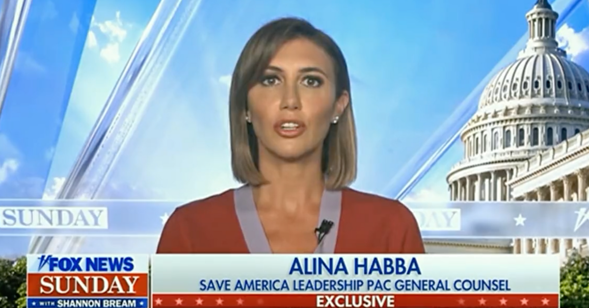 Fox News screenshot of Alina Habba