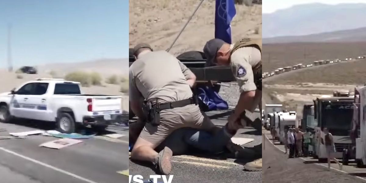 NextImg:Video shows climate activists crying and screaming as Nevada tribal cops destroy blockade on road to Burning Man festival
