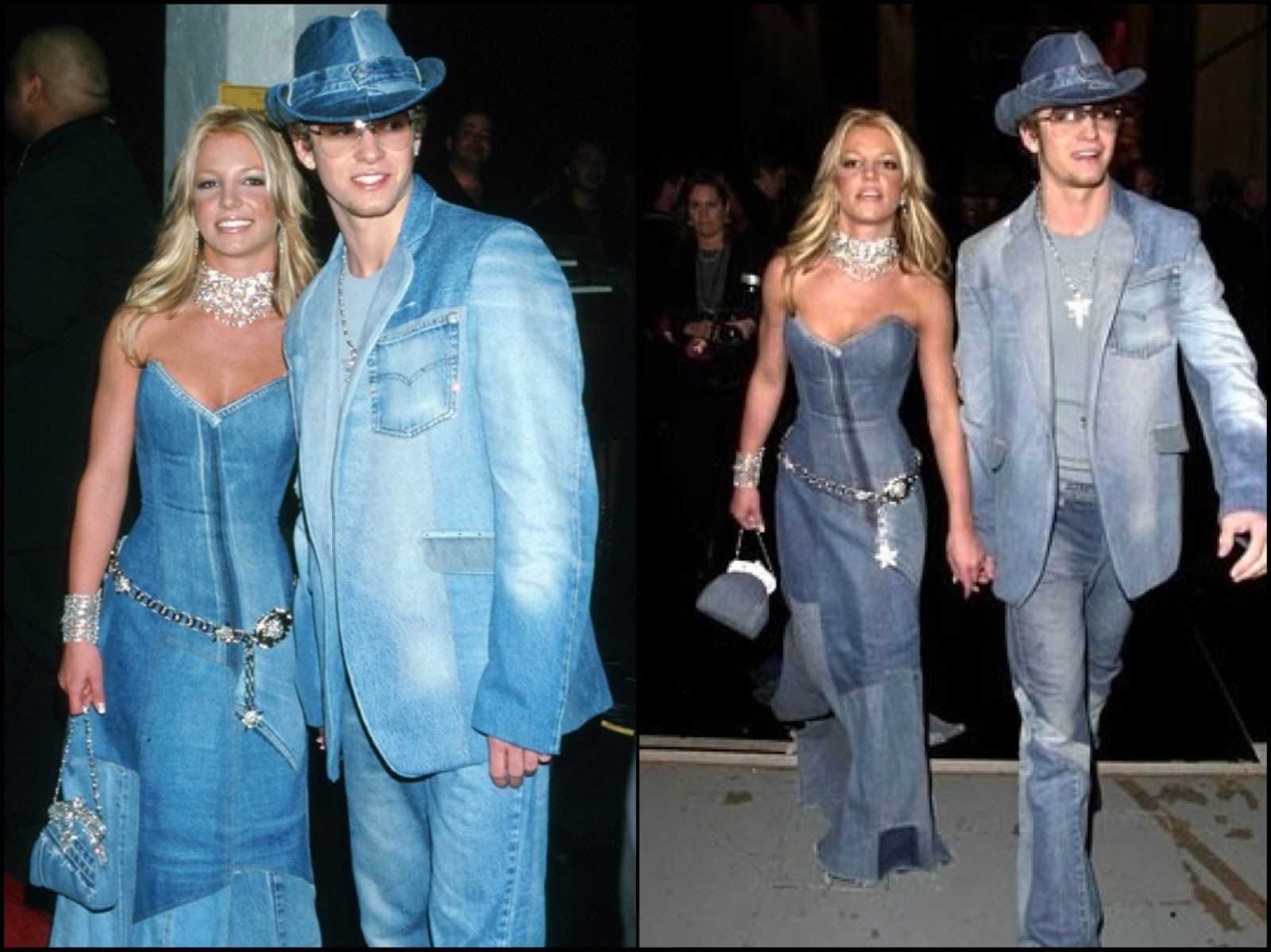 justin and britney denim outfit