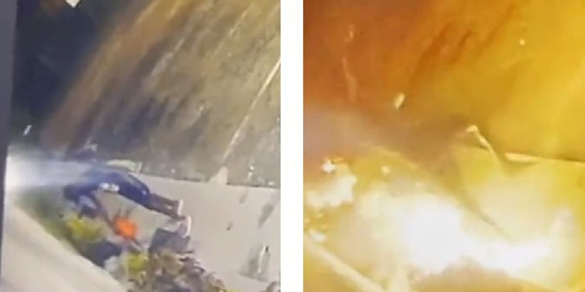 Inept arson suspect attempts to burn down church but nearly lights himself on fire in the process: Video