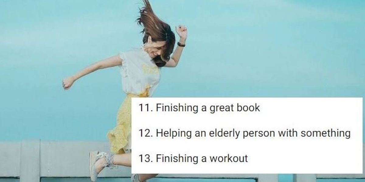 Survey reveals 50 simple things that make us feel great