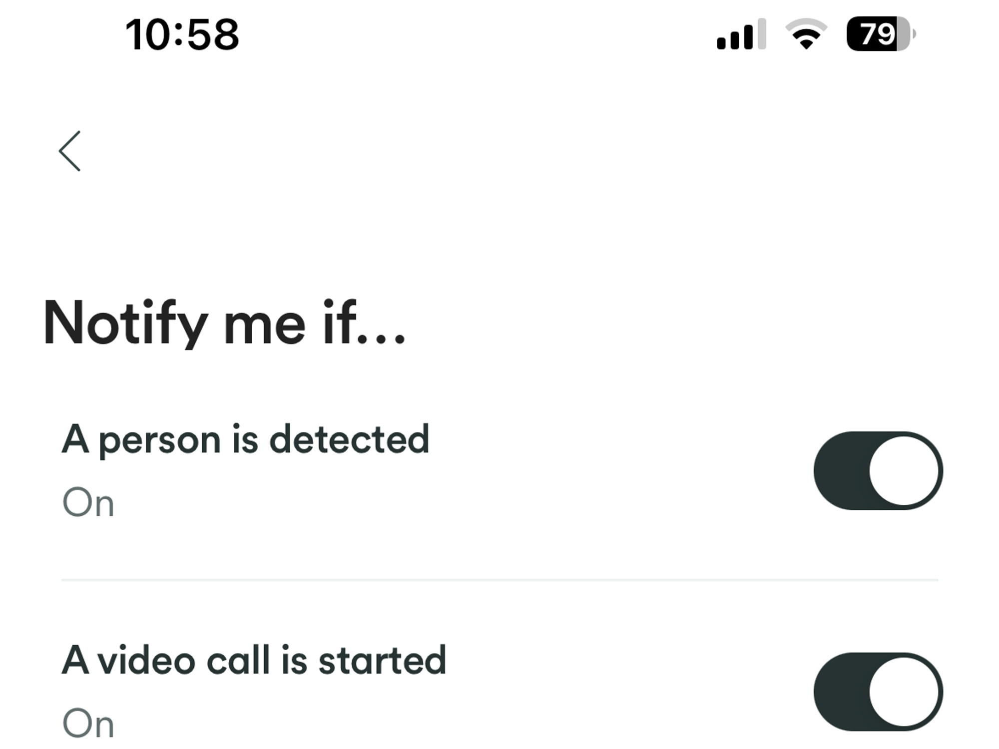 Setup viddo call from Vivint App