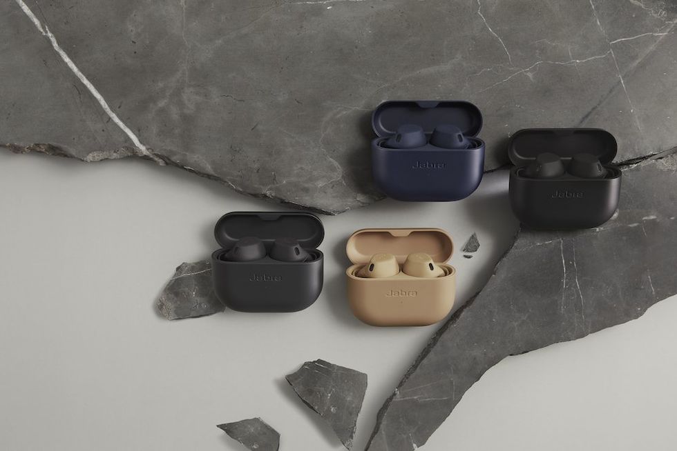photo of the full line of Jabra Elite 8 Active Wireless earbuds