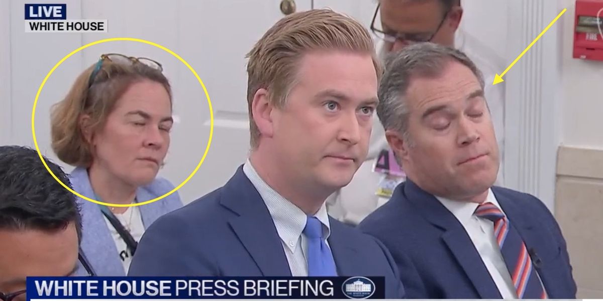 NextImg:Peter Doocy hits KJP with blunt question about Biden's Maui wildfire response that visibly shocks his colleagues