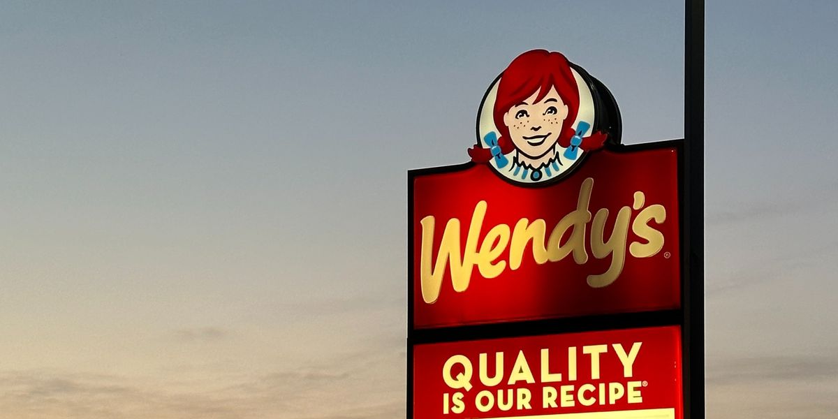 Wendy's fast food restaurant sign