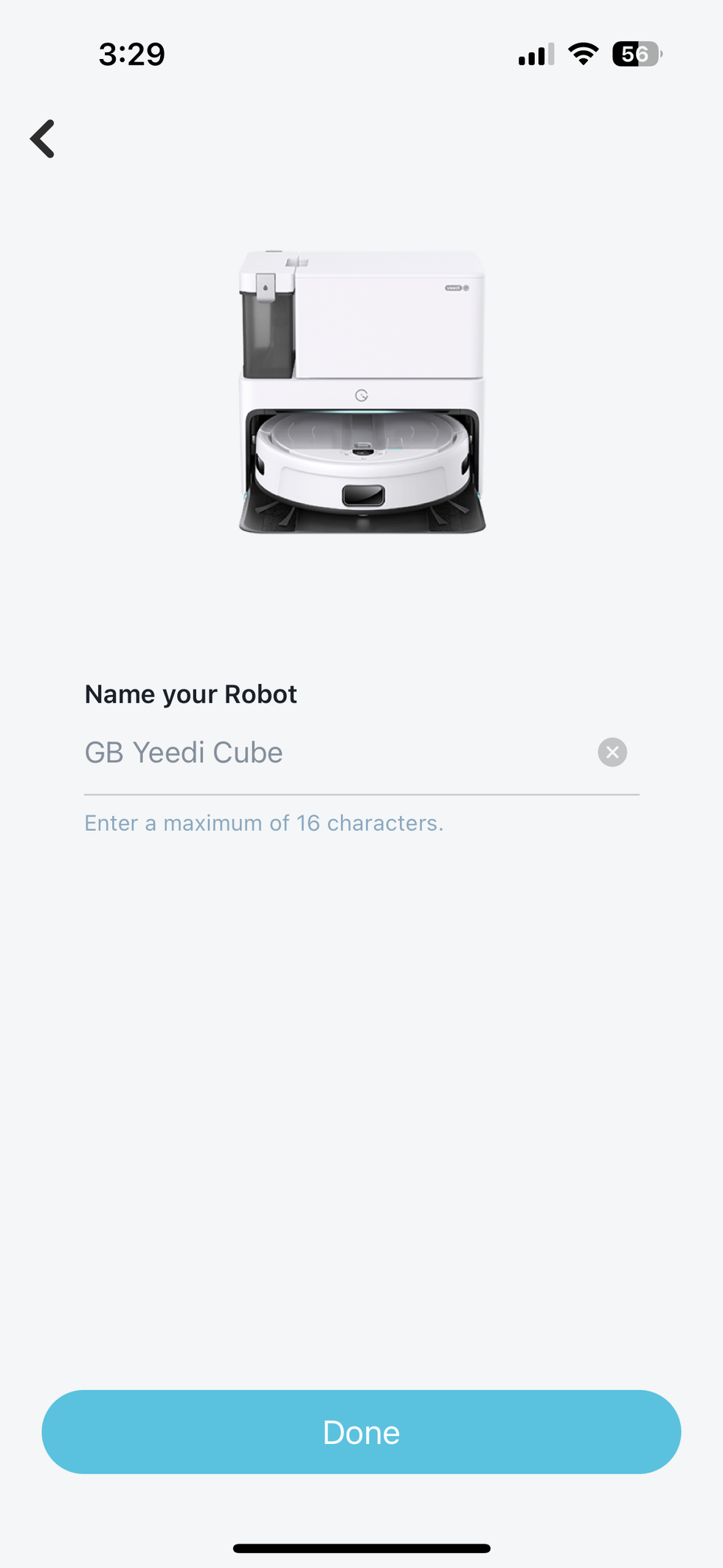 name your yeedi cube in the yeedi app