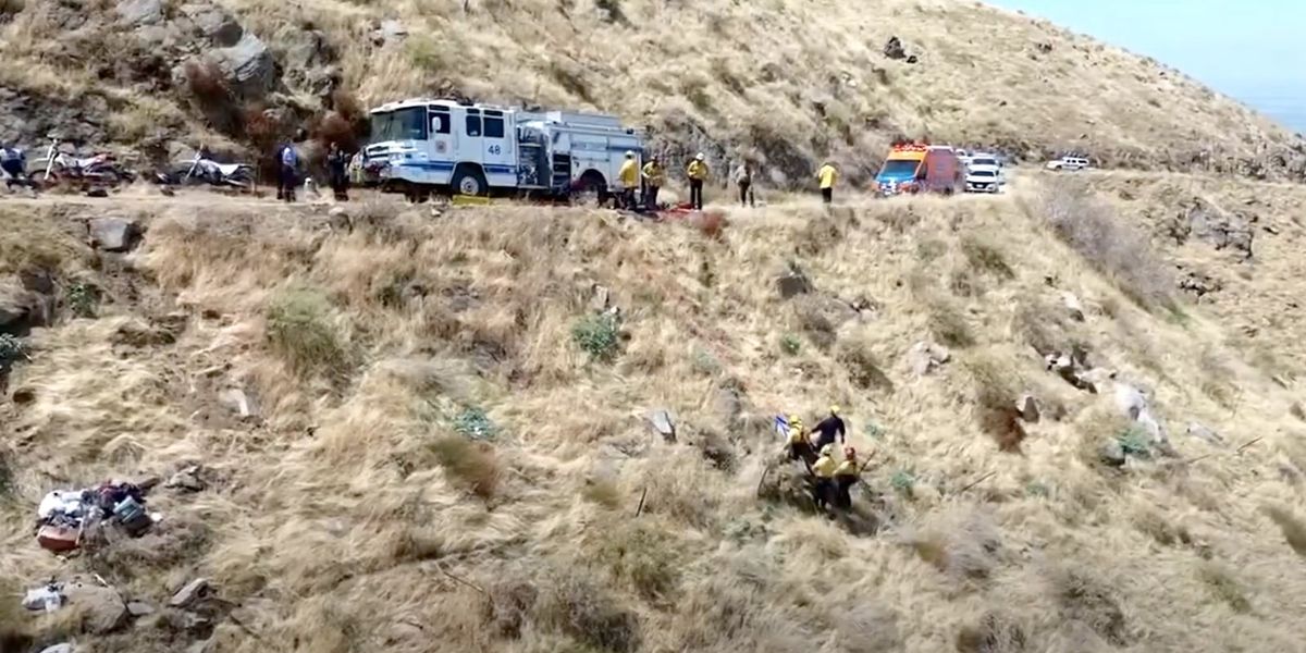 NextImg:Man injured and trapped for 5 days after driving his truck off a cliff 100 feet into a ravine in California