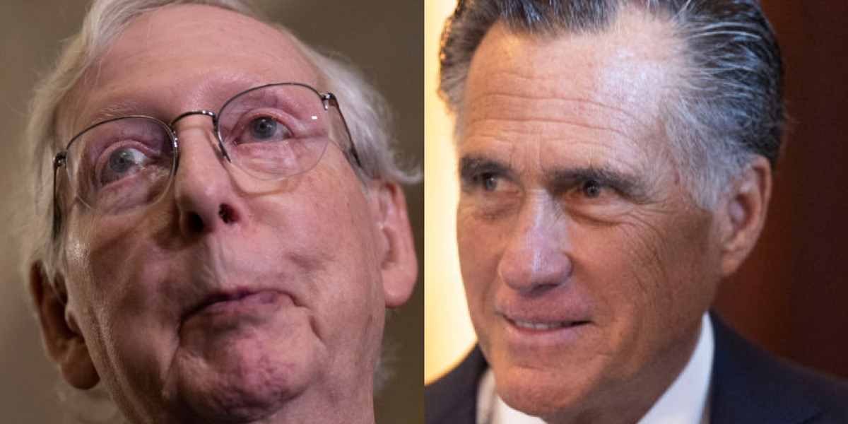 NextImg:After McConnell's freezing episodes, Romney says that during 'the other 86,380 seconds in the day' McConnell 'does a pretty darn good job'