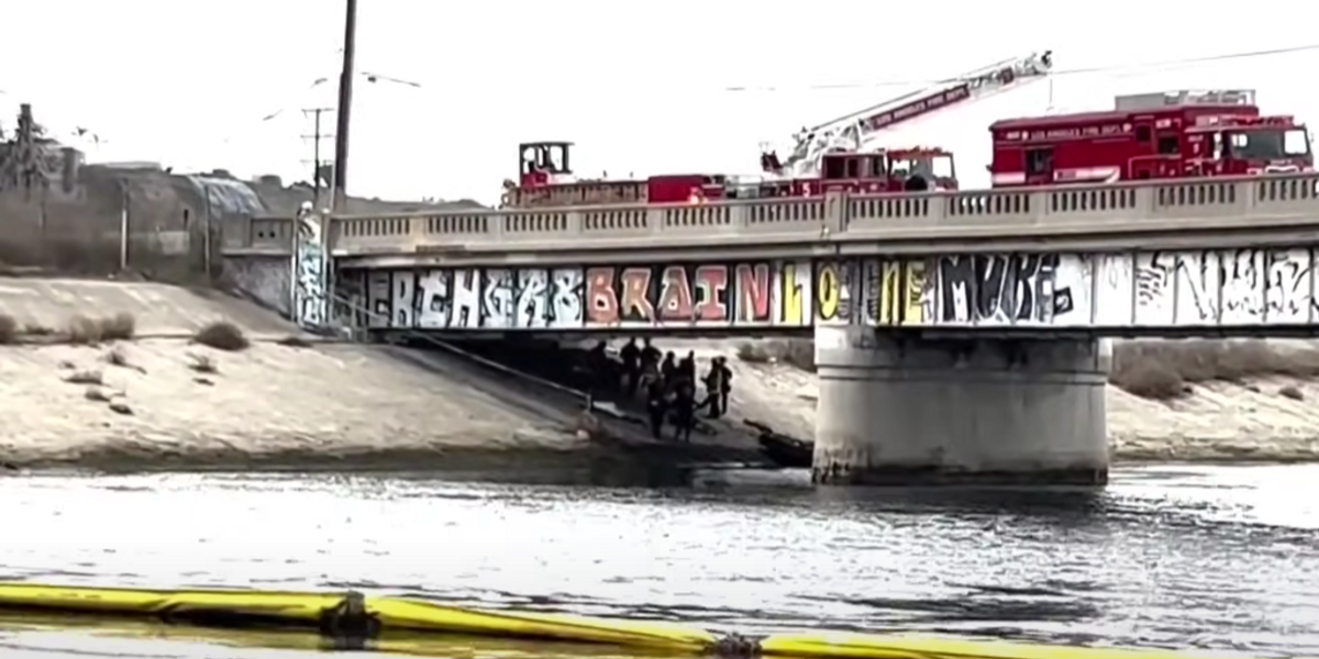 NextImg:Human remains found in 'shed' built into pipes of bridge, Los Angeles officials say