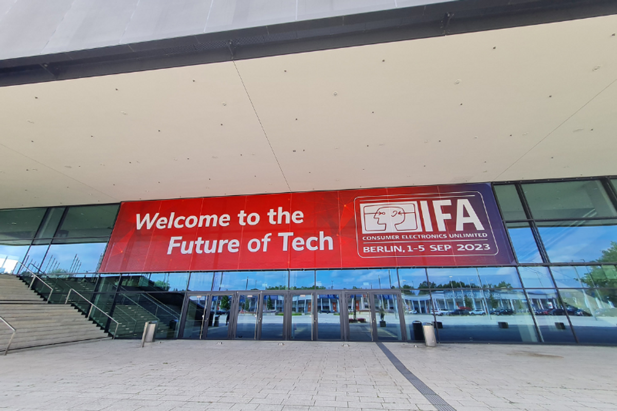 photo to the entrance of IFA 2023 in Berlin