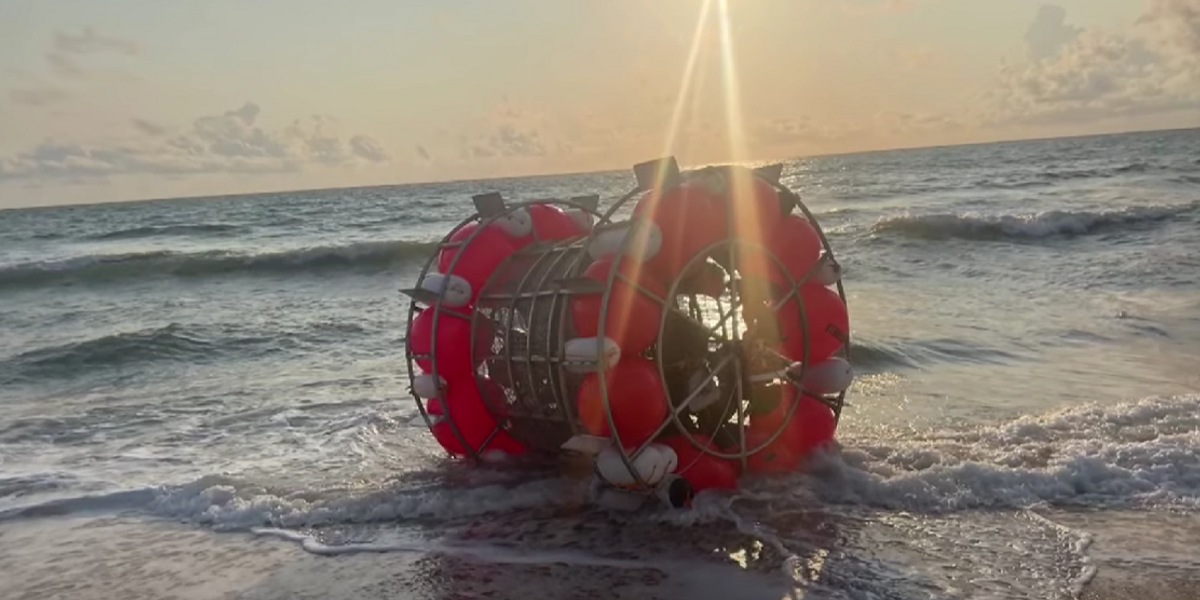 NextImg:Florida man arrested after trying to travel across Atlantic in 'human-powered hamster wheel'