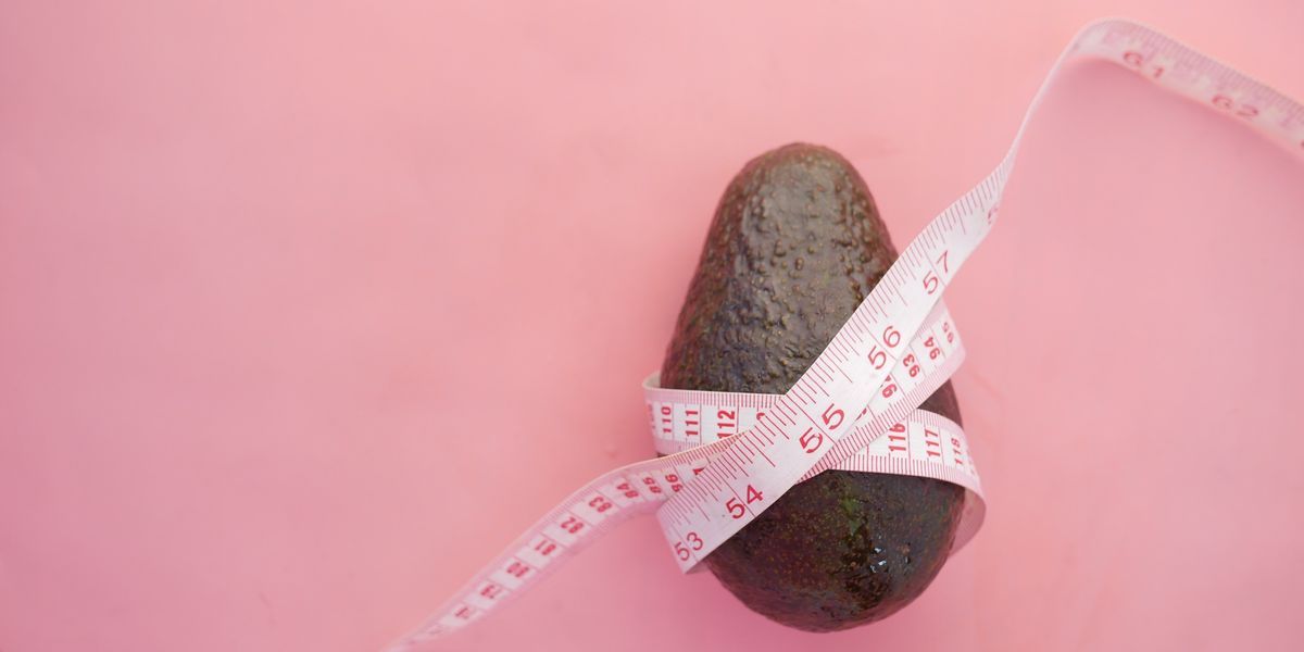 Weight loss campaign featuring an avocado wrapped in measuring tape