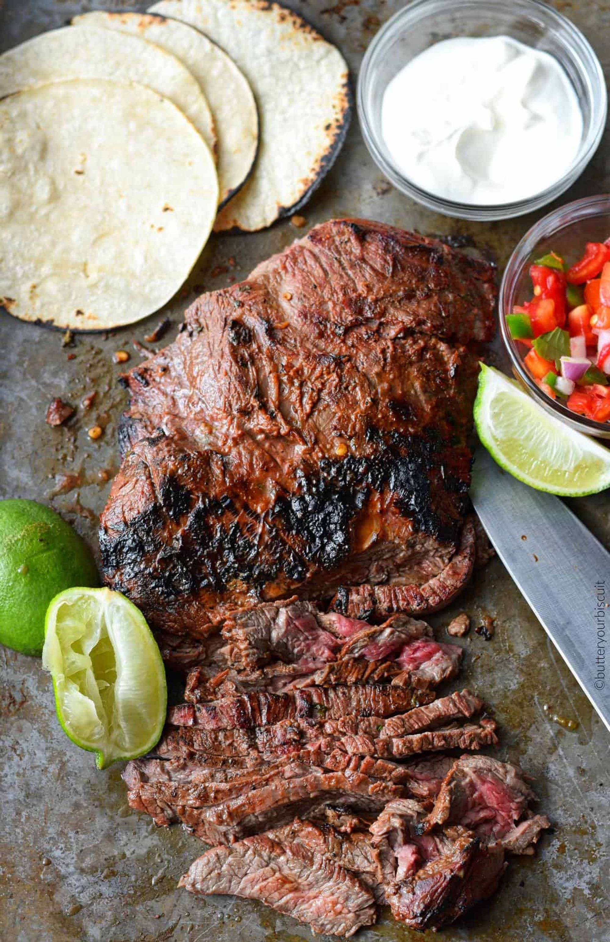 Flank Steak Street Tacos Recipe - Butter Your Biscuit - My Recipe Magic
