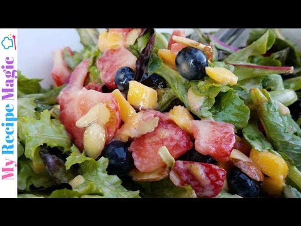 Super Easy Copycat Mangoberry Salad - YouTube