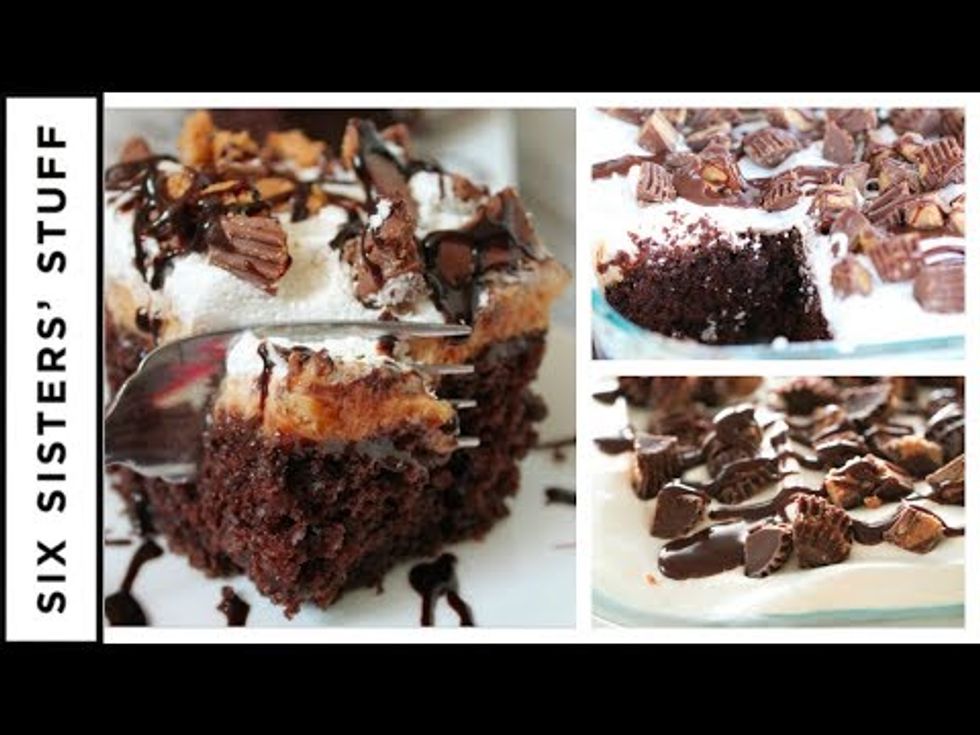 AMAZING Reese's Peanut Butter Poke Cake
