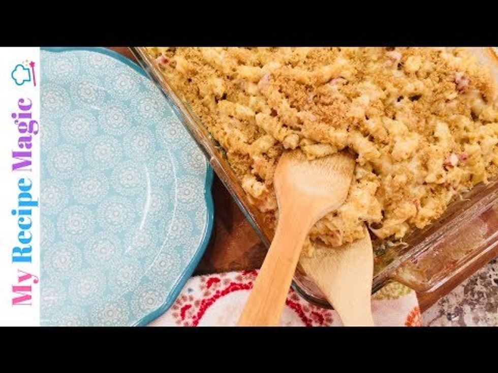 Dump & Bake Chicken Cordon Bleu Casserole - YouTube