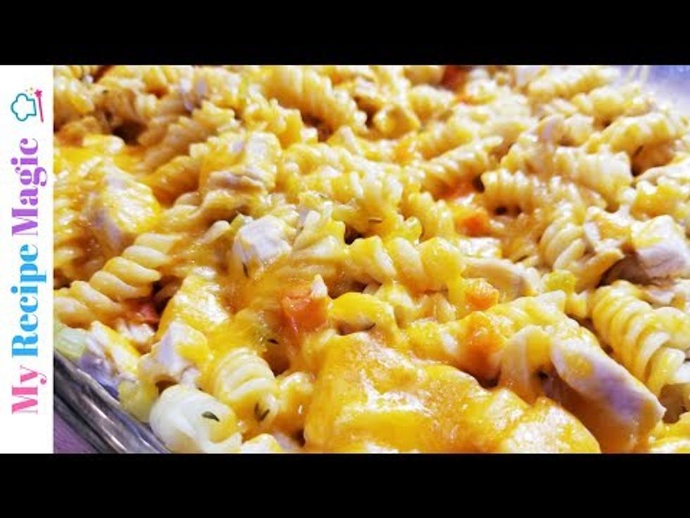 Dump and Bake Chicken Noodle Casserole - YouTube