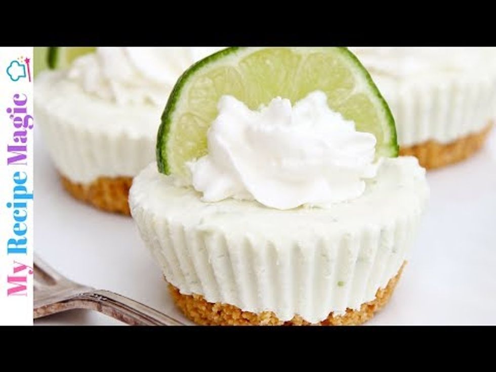 Mini No Bake Key Lime Cheesecakes