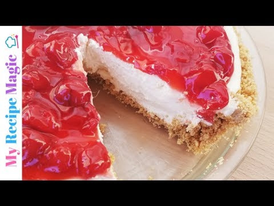 No Bake Cherry Cheesecake Fluff Pie