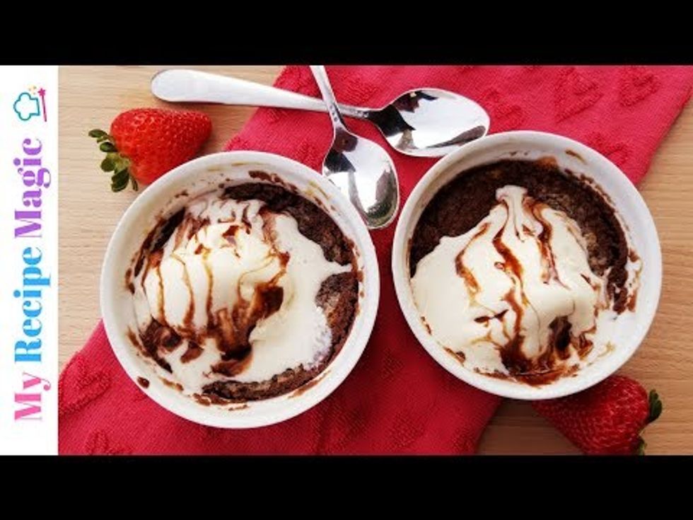 Chocolate Covered Strawberry Dump Cake For Two
