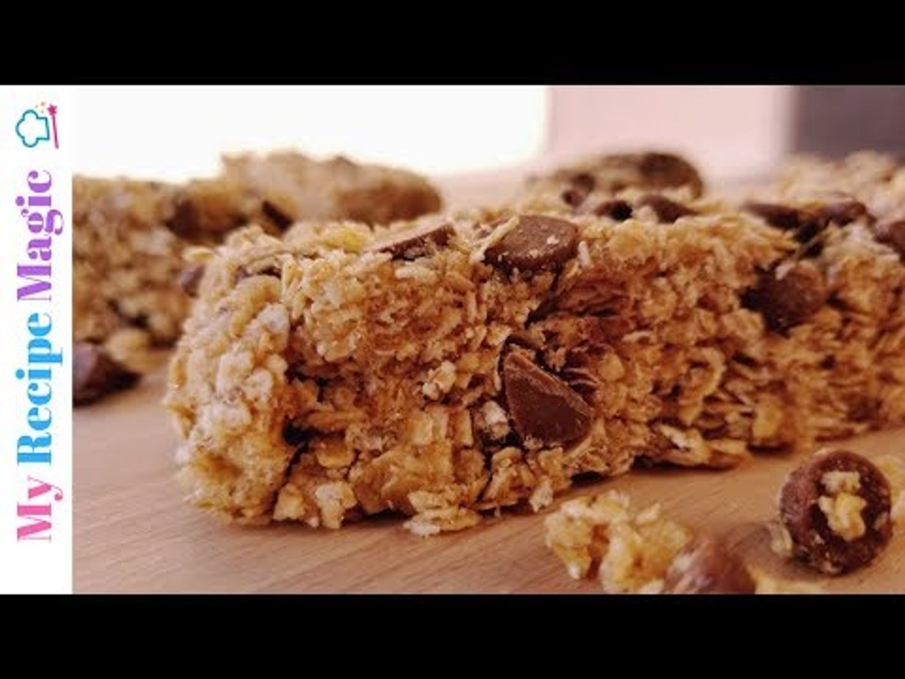 No Bake Chocolate Chip Granola Bars - YouTube