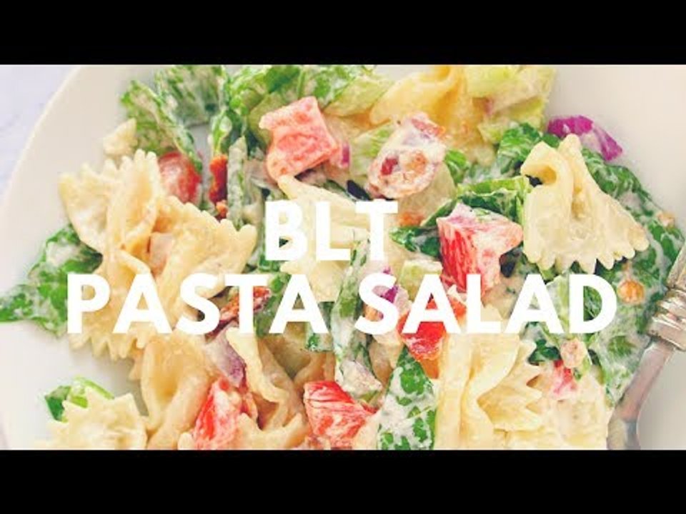 BLT Pasta Salad Recipe - Crunchy Creamy Sweet